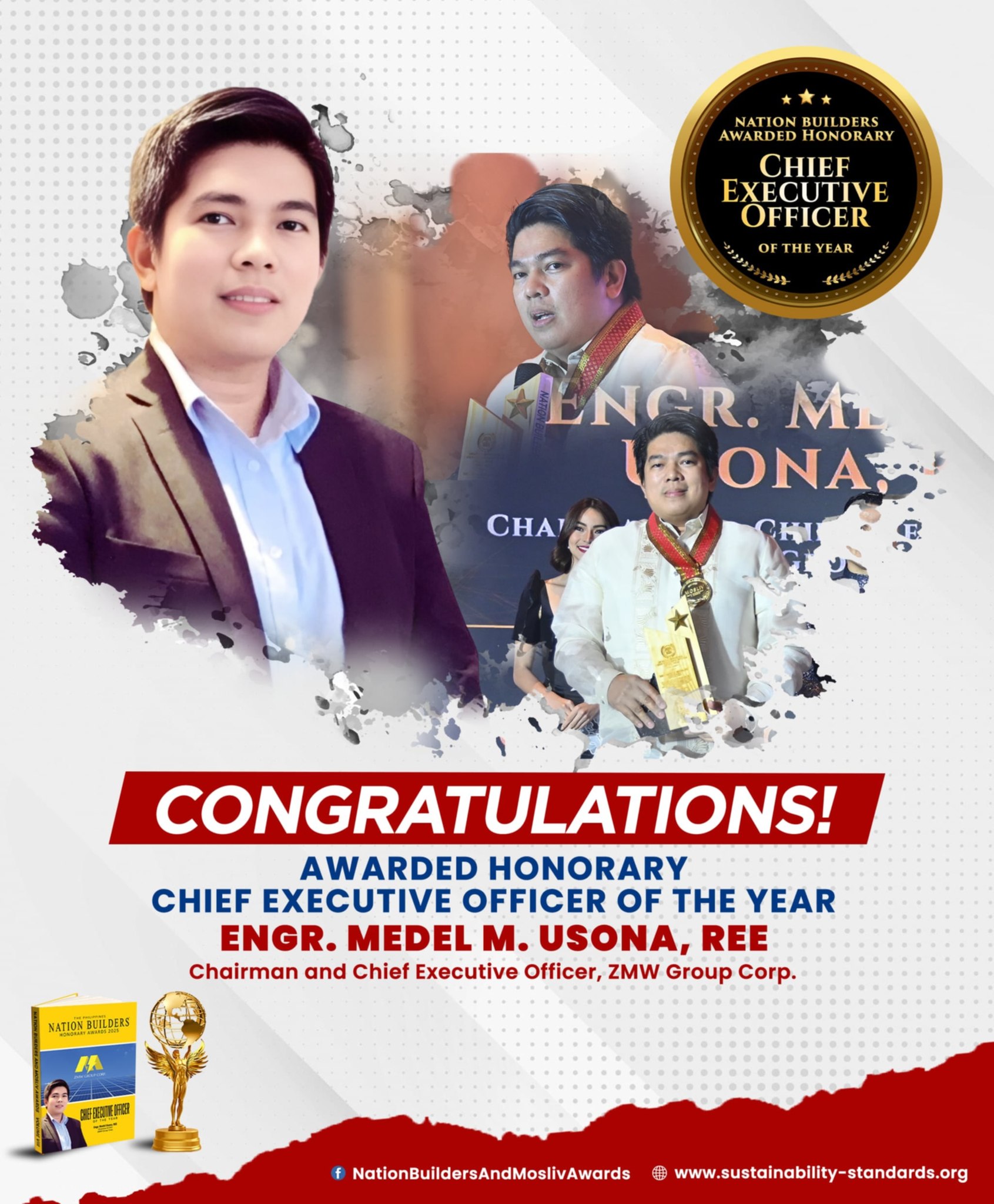 ZMW Group CEO Engr MEDEL USONA CEO of the Year awardee